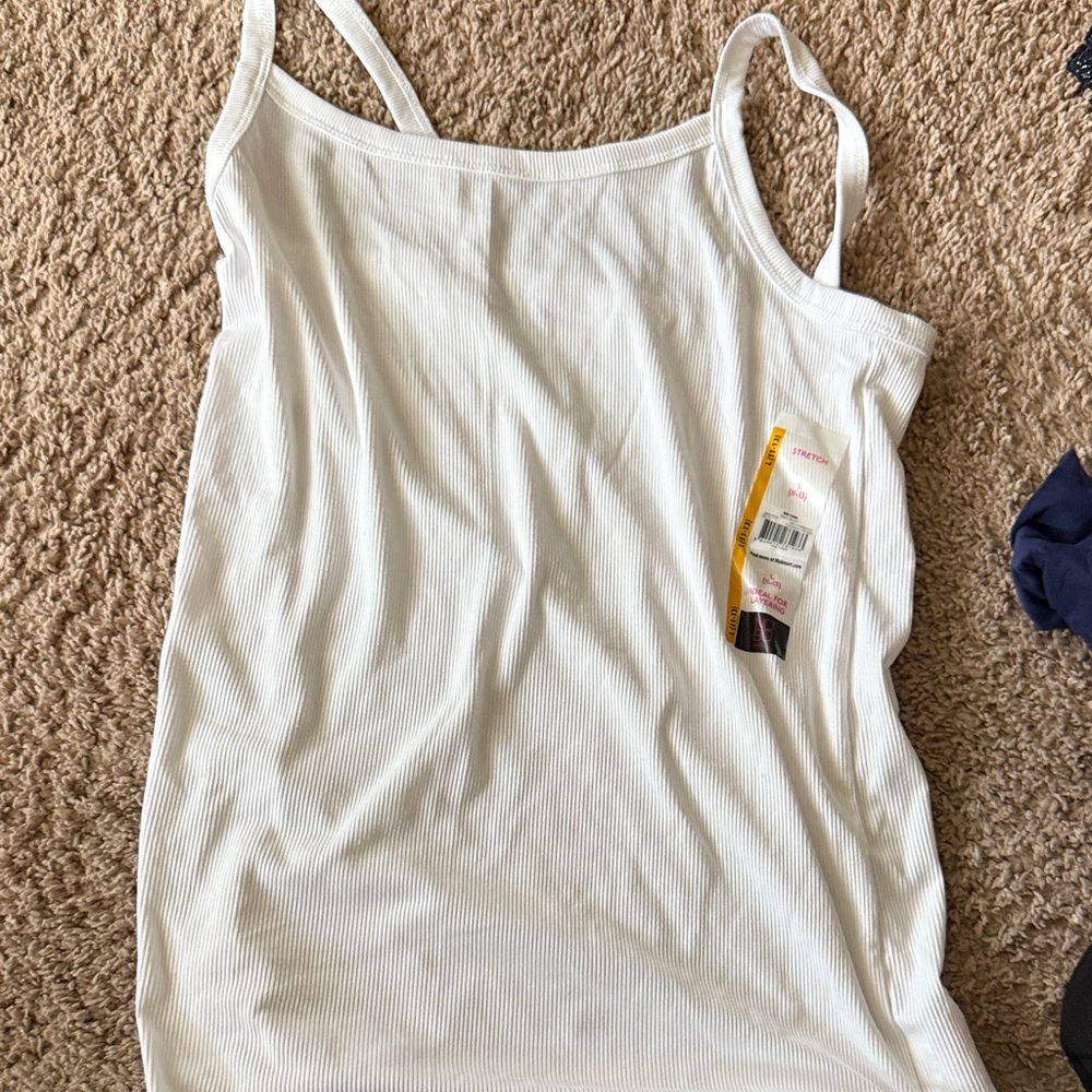 No Boundaries White Ribbed Camisole
